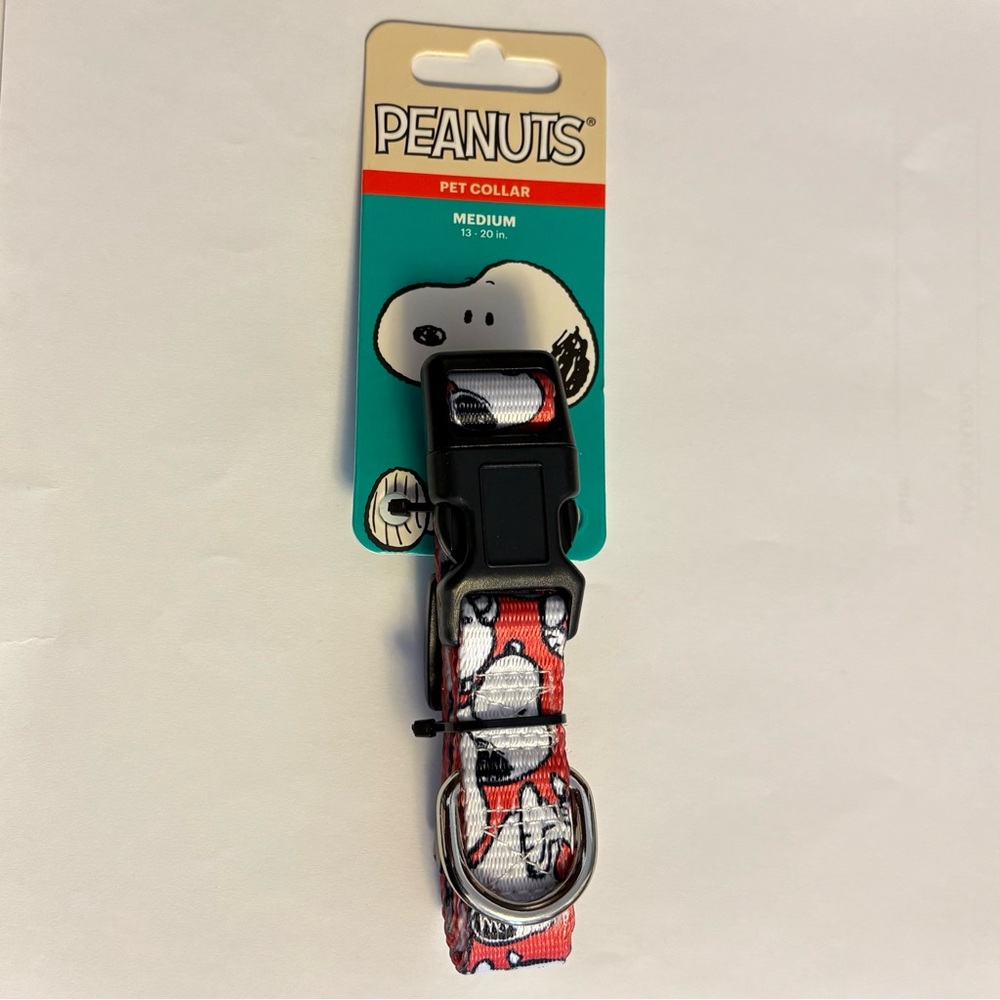 Peanuts Snoopy Pet Collar Dog Gift Medium Adjustable Nylon Snap Closure